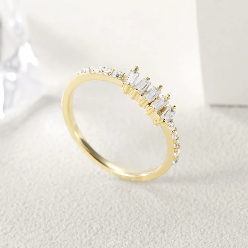 Creative gemstone smooth ring-SSR073