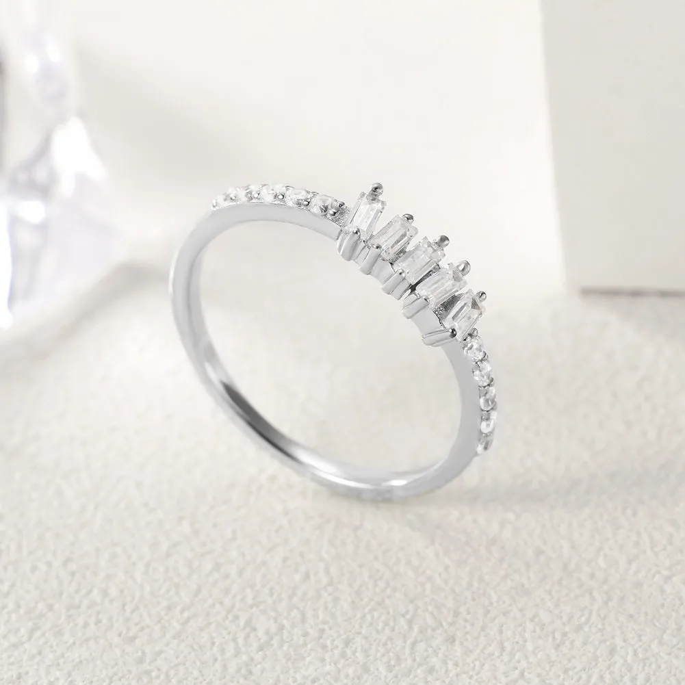 Creative gemstone smooth ring-SSR073