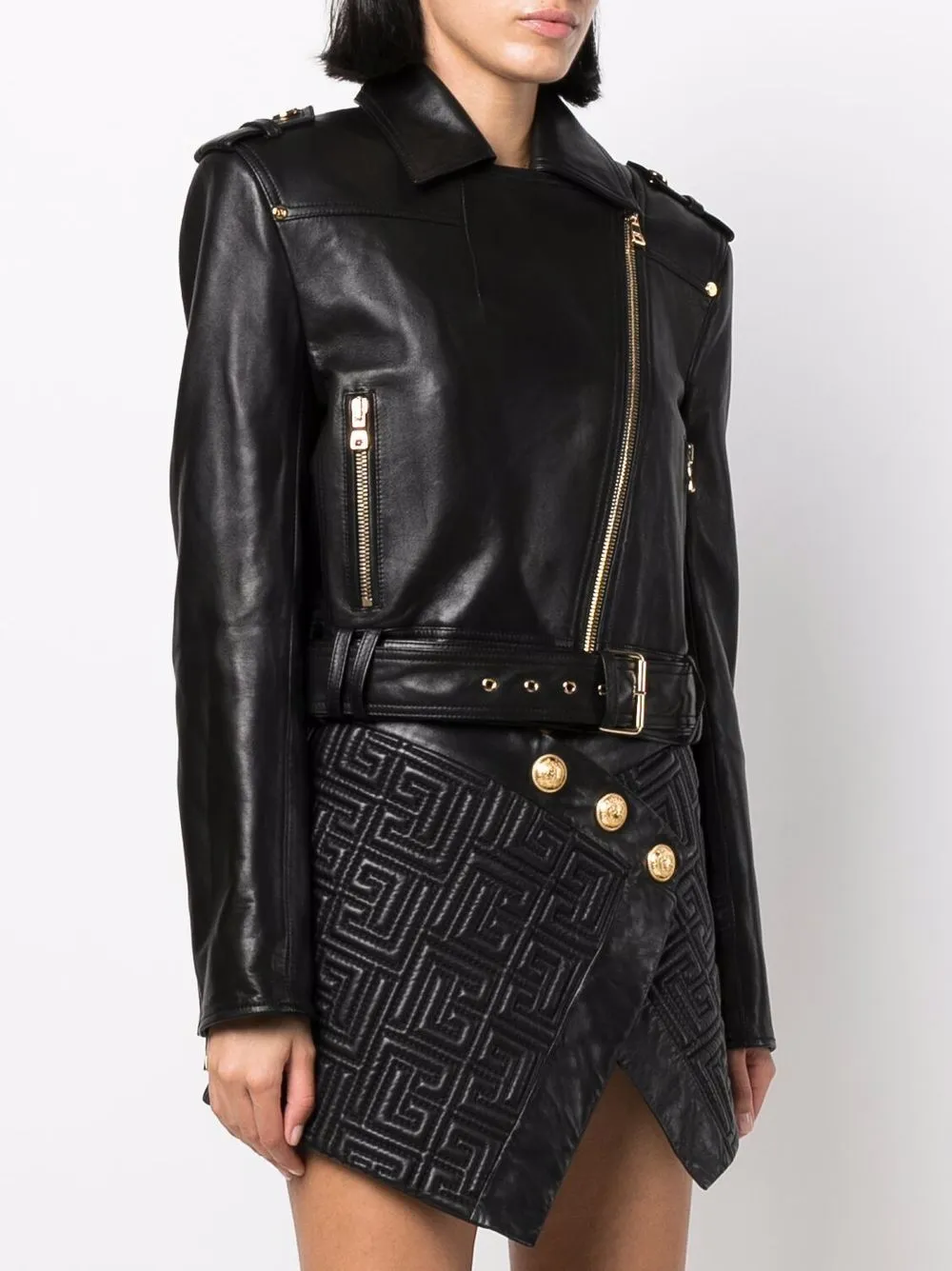Cropped Biker Jacket