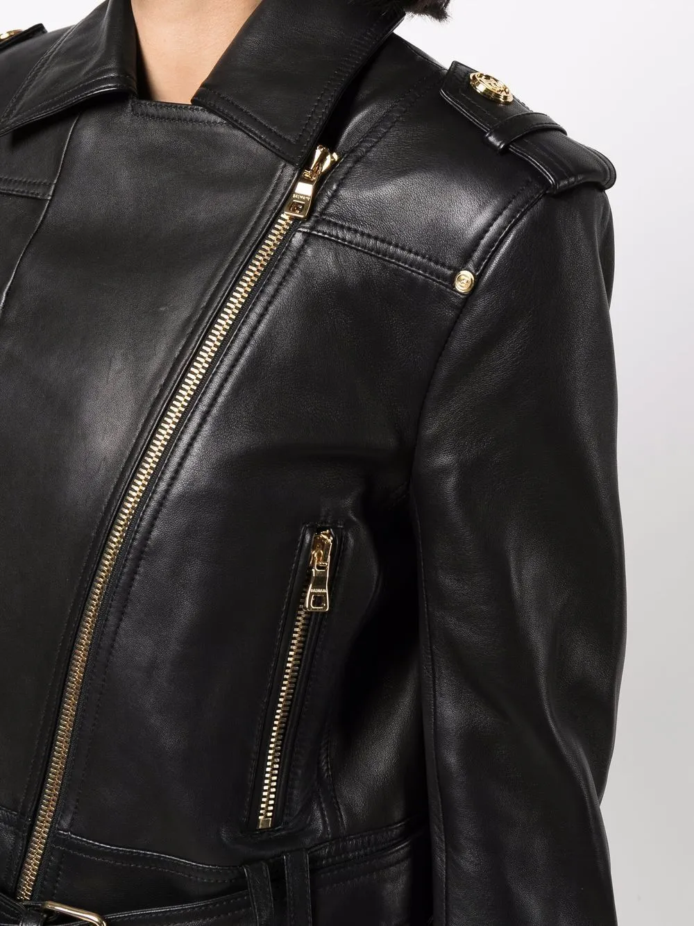 Cropped Biker Jacket