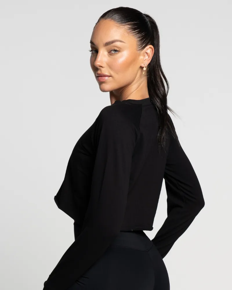 Cropped Crew Neck - Onyx