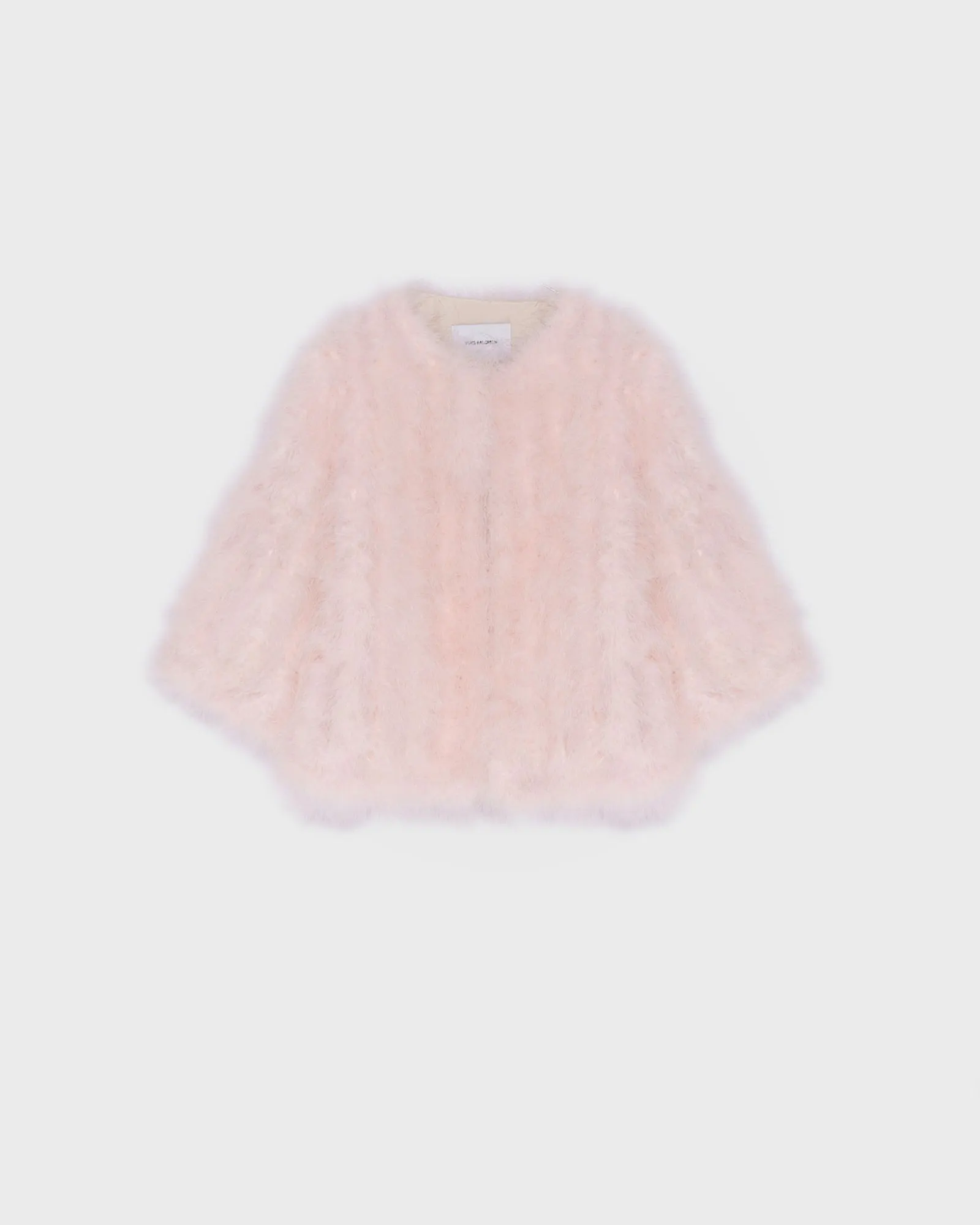 Cropped feather jacket