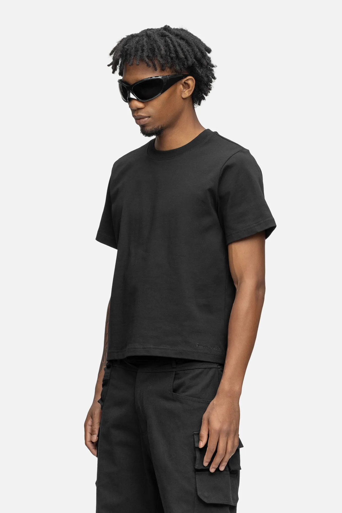 CROPPED T-SHIRT BLACK