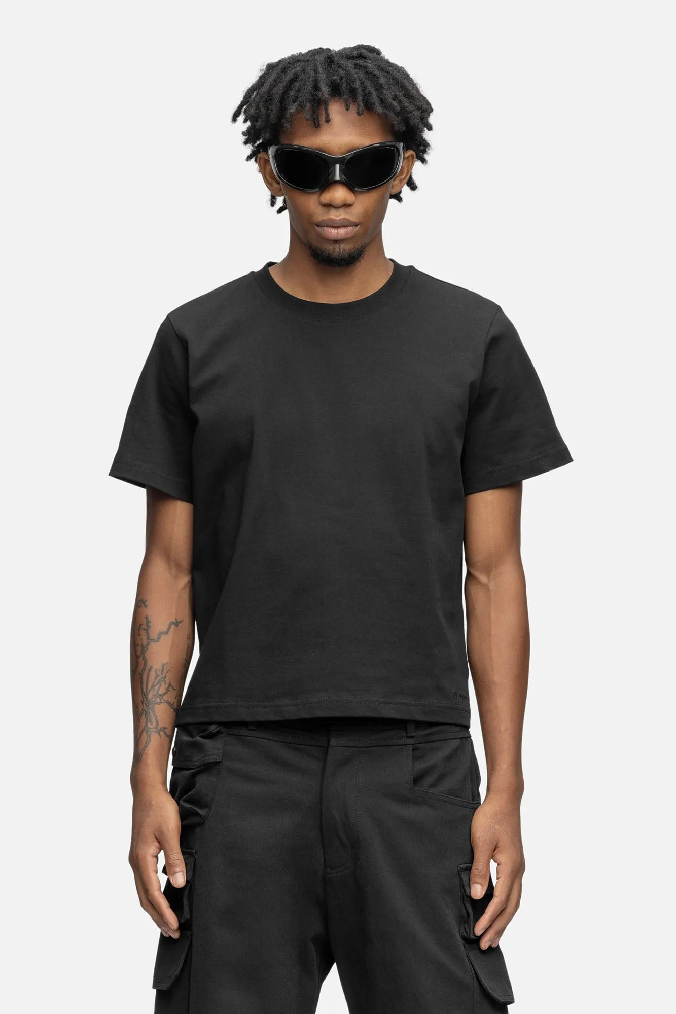 CROPPED T-SHIRT BLACK