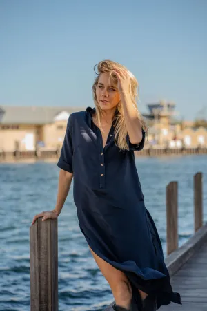 Cuba Libre Shirt dress in Navy