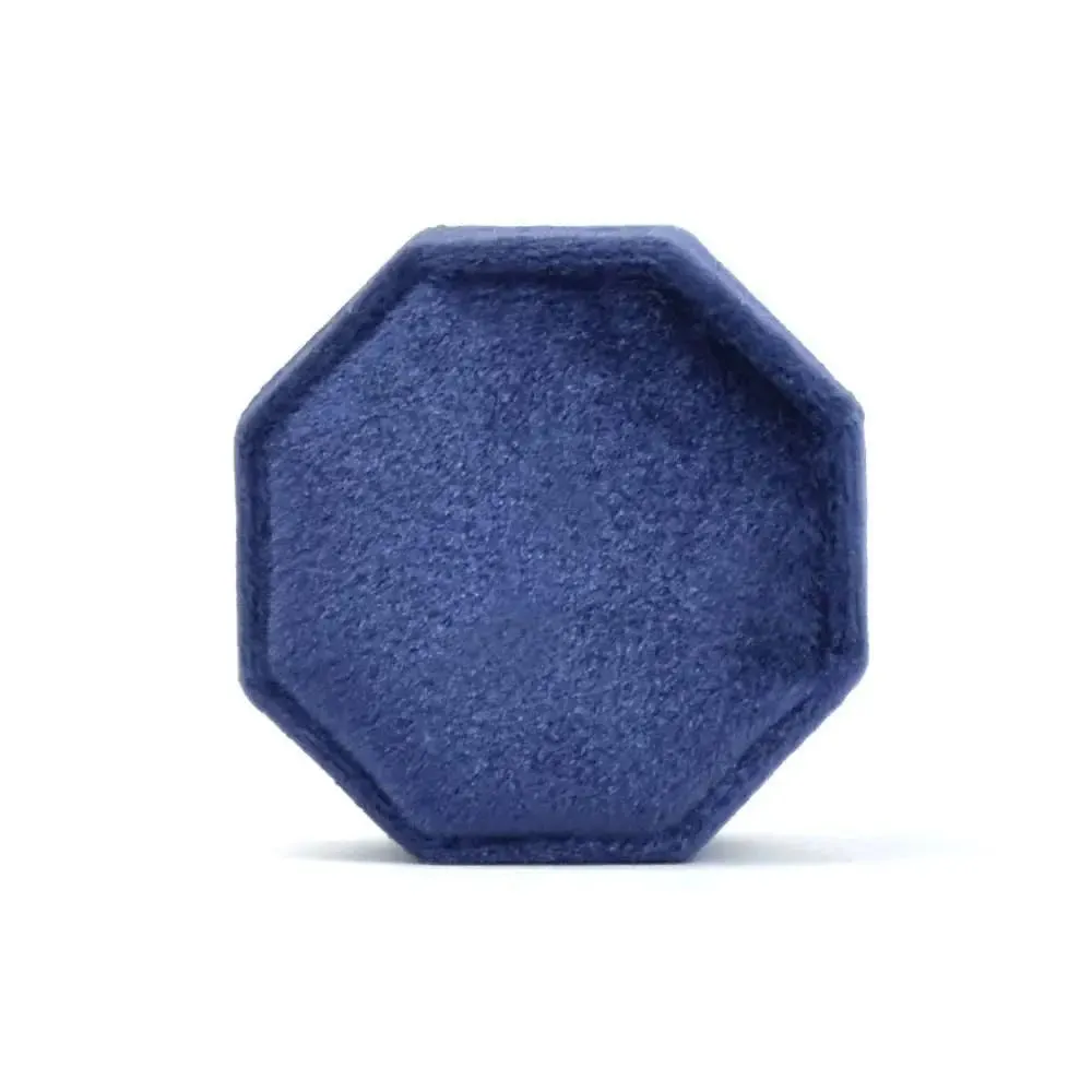 Customized Ring Box Single / Double Slot Octagonal Velvet Wedding Ring Box Luxury Ring Box Holder Handmade Classic Retro