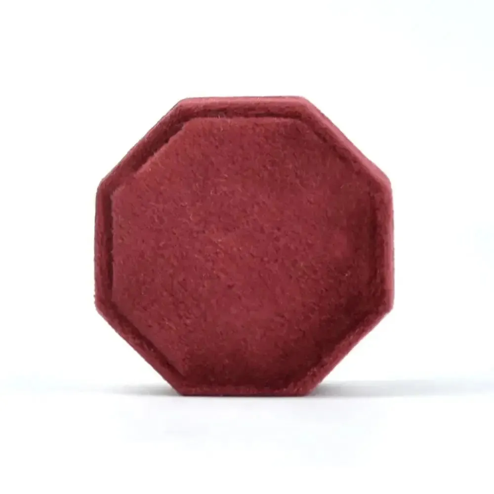 Customized Ring Box Single / Double Slot Octagonal Velvet Wedding Ring Box Luxury Ring Box Holder Handmade Classic Retro