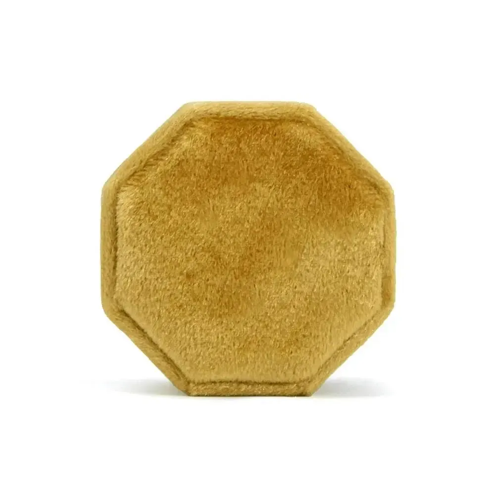 Customized Ring Box Single / Double Slot Octagonal Velvet Wedding Ring Box Luxury Ring Box Holder Handmade Classic Retro
