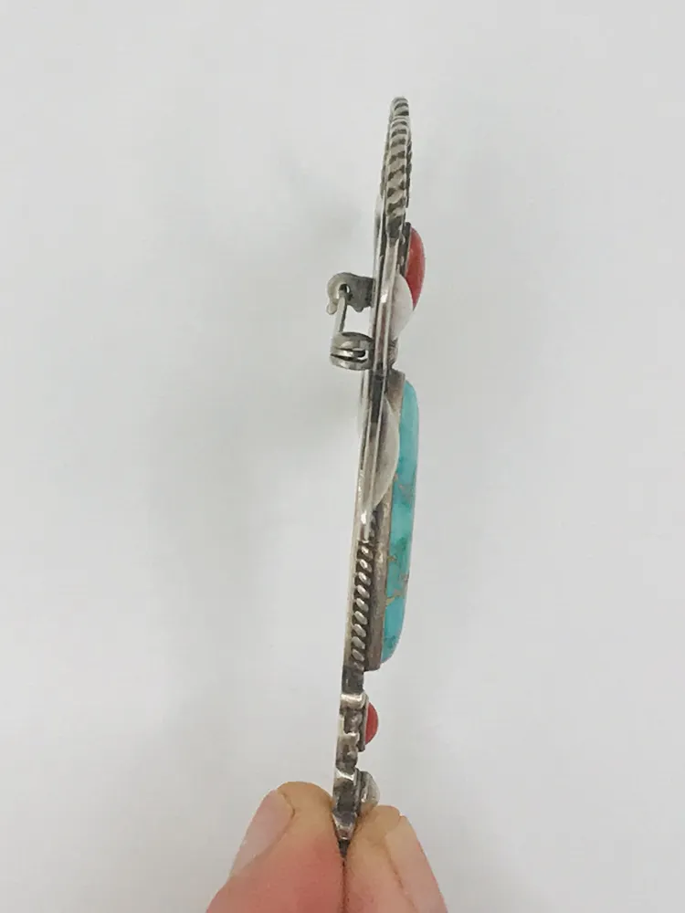 Darling Dragonfly Pin with Turquoise   Coral