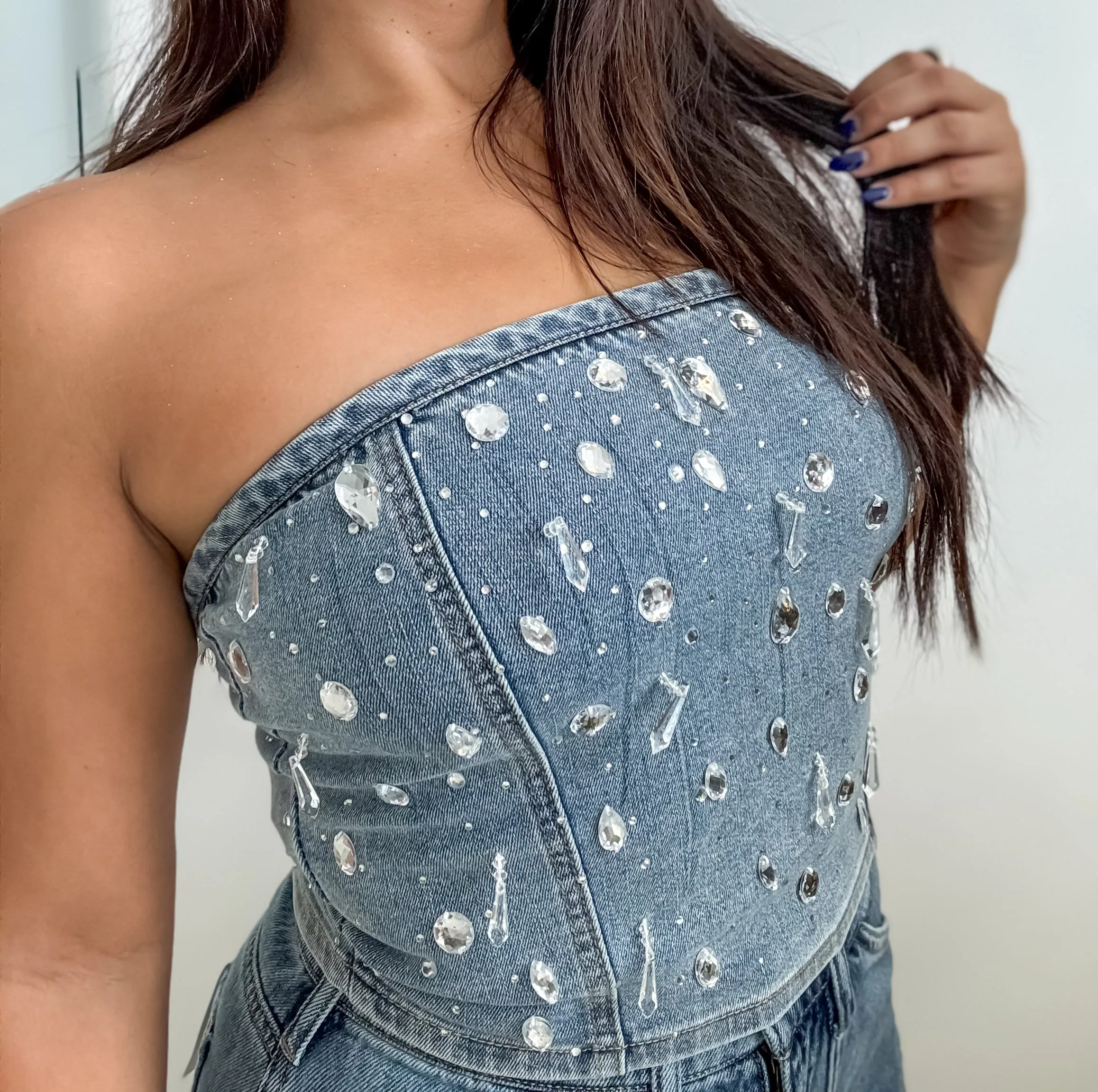 Denim Tube Top