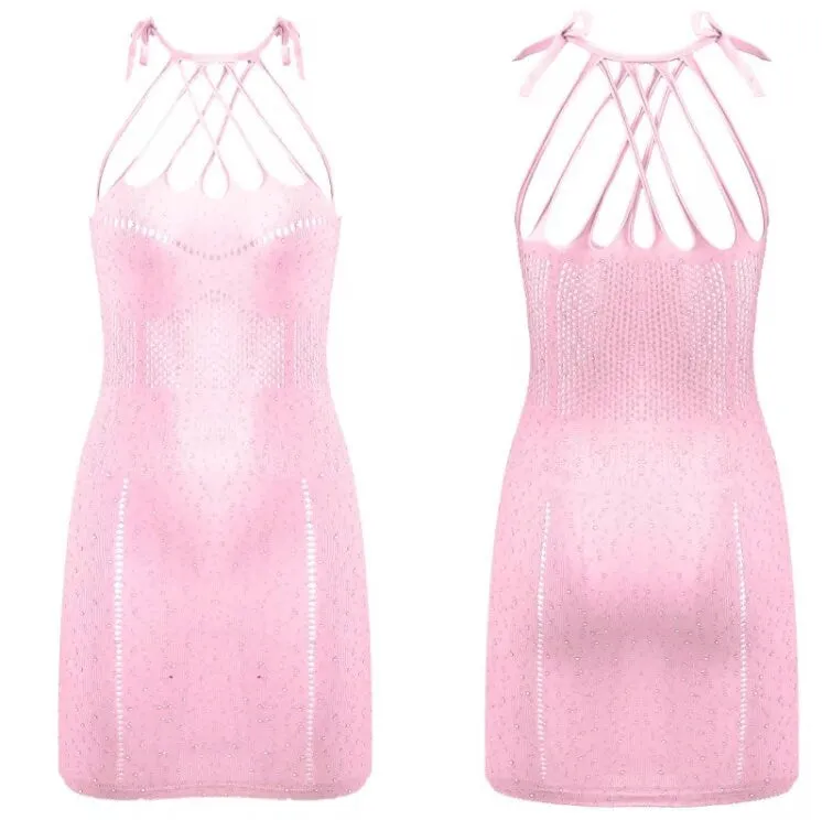 Diamond Dress | Rhinestone Dress | See Through Dress | Sheer Dress | Mesh Dress | See Through lingerie | Fishnet Dress | Transparent Dress