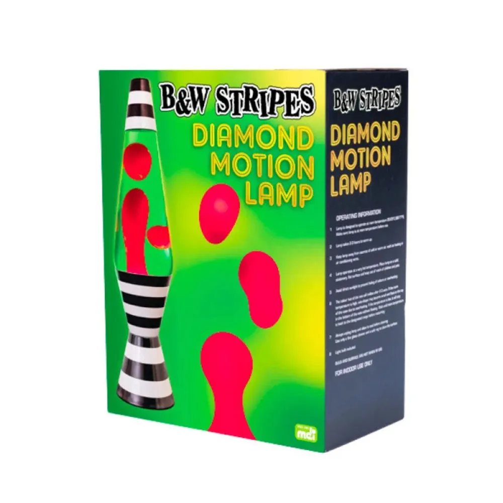 Diamond Motion Lamp B & W Stripes