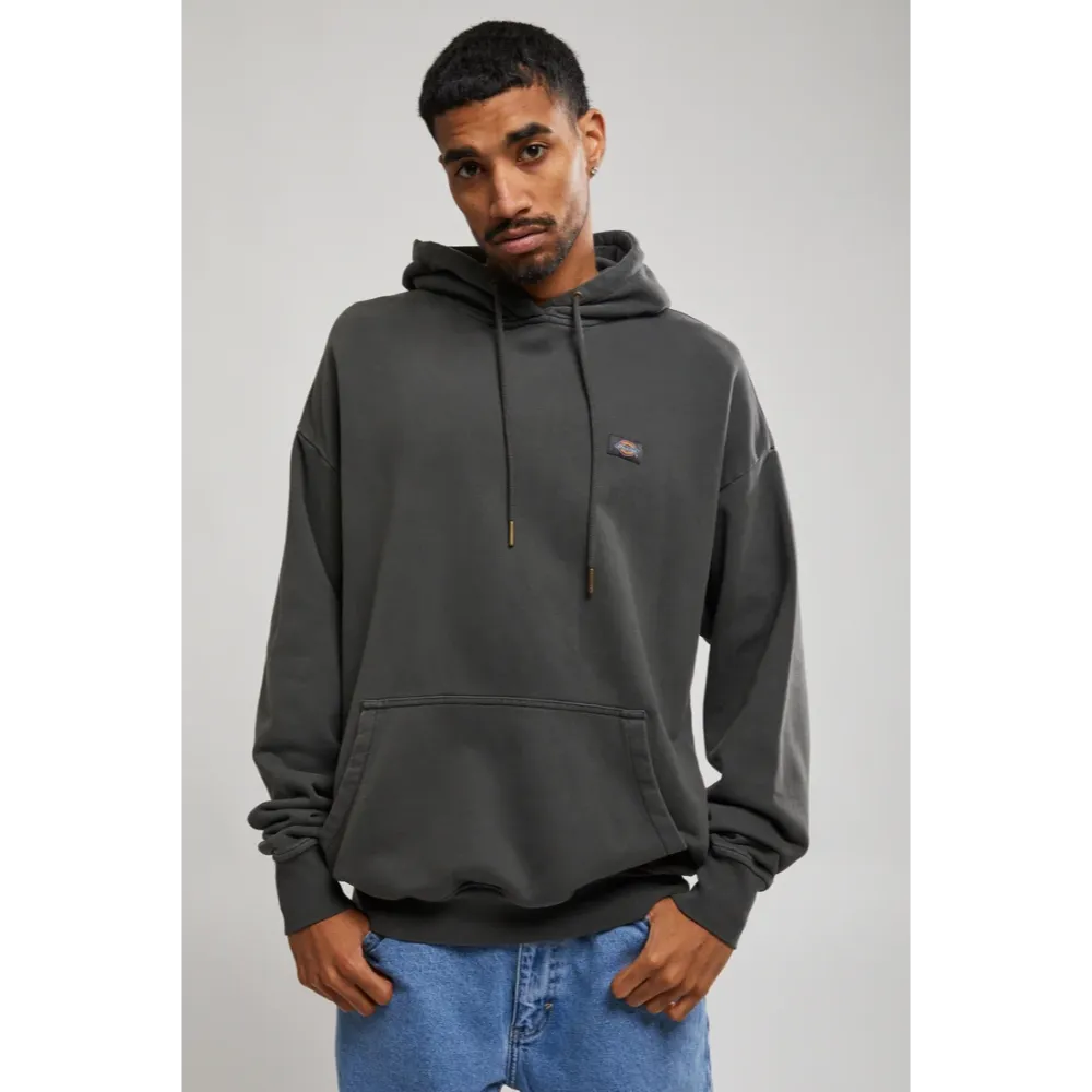 DICKIES Classic Label heavyweight oversized box fit hoodie - Washed Graphite