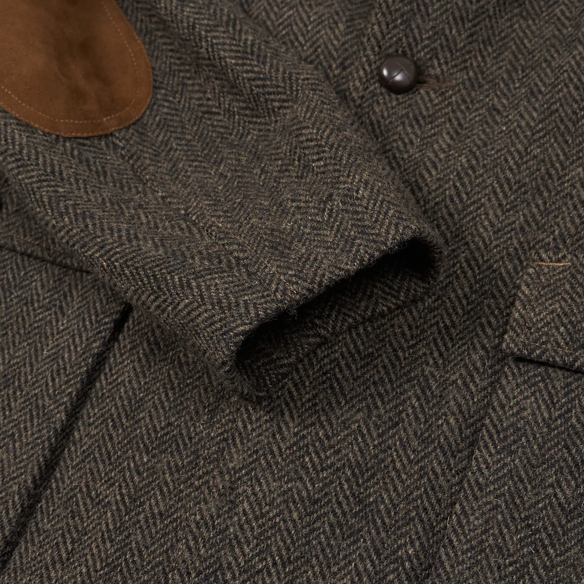 Double RL Harris Tweed Herringbone Sports Blazer
