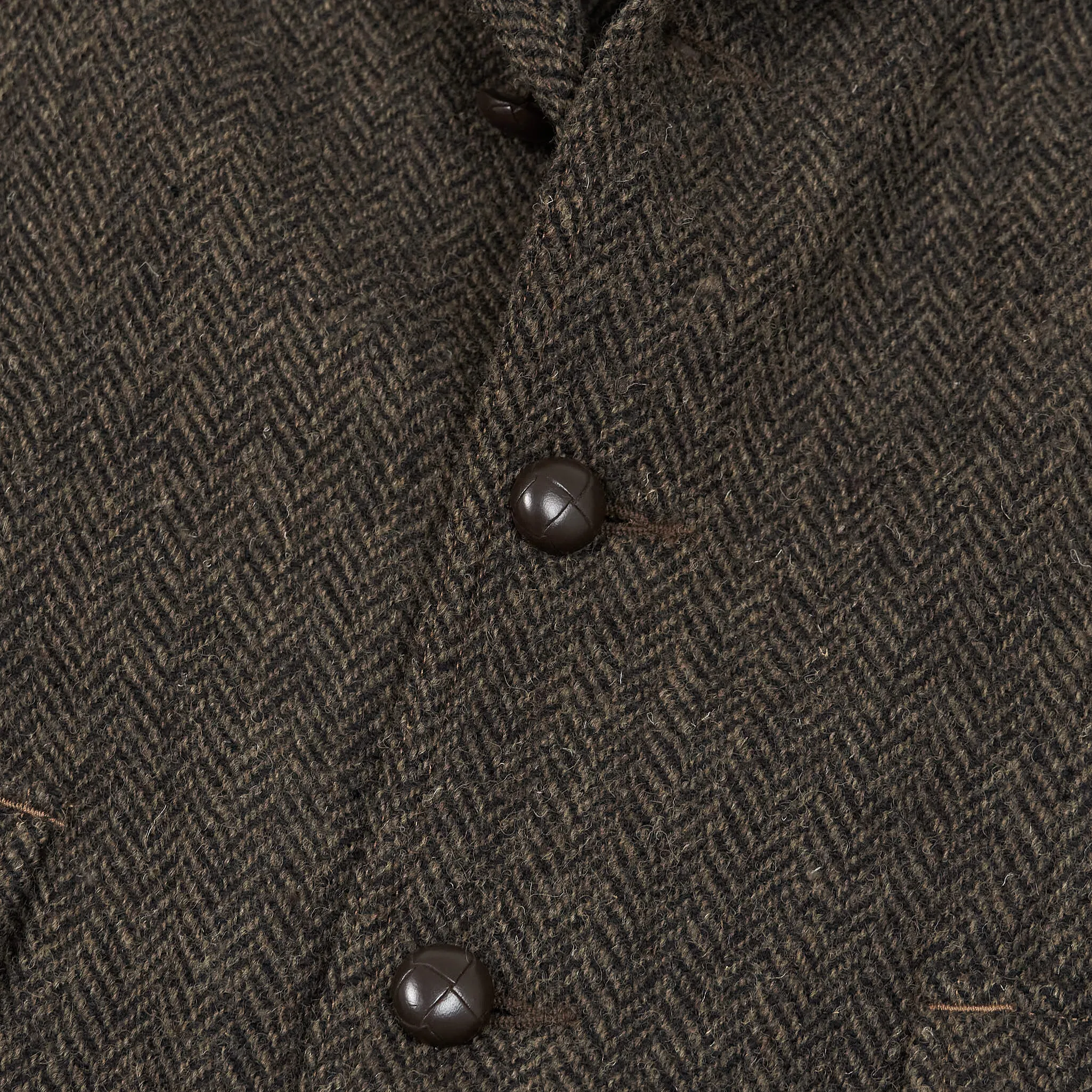 Double RL Harris Tweed Herringbone Sports Blazer