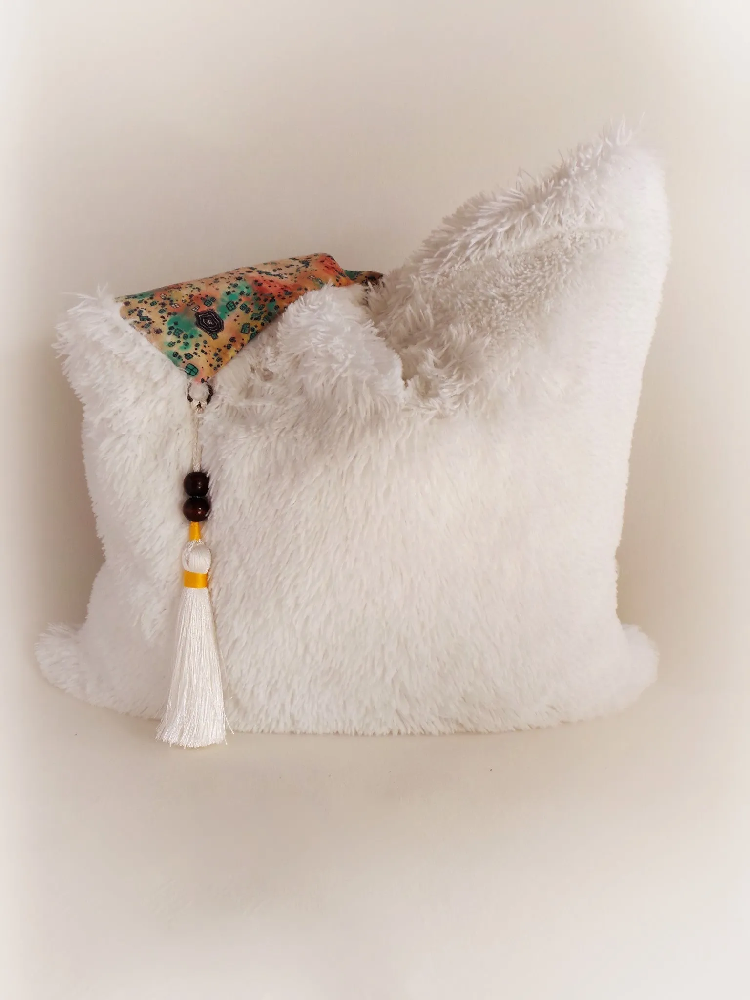'Dreamscape' large shag art pillow