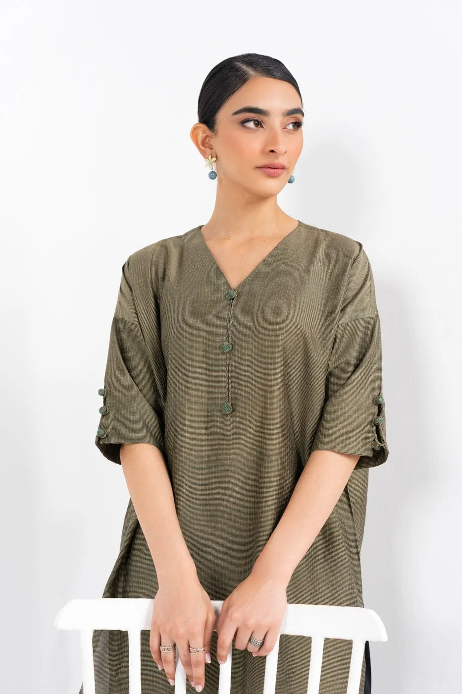 Dyed Zari Kurti