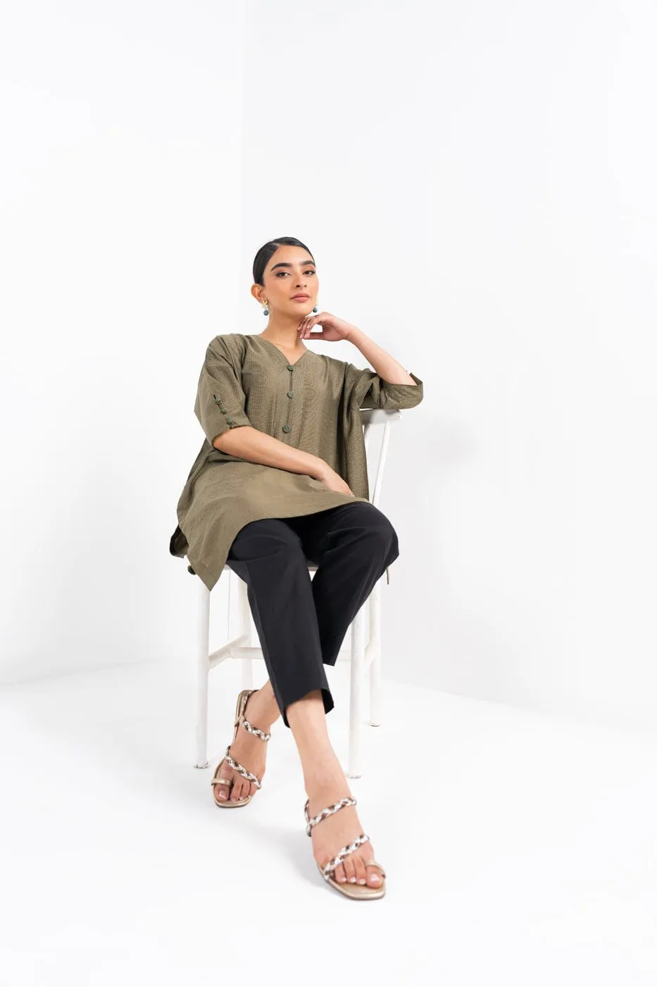 Dyed Zari Kurti