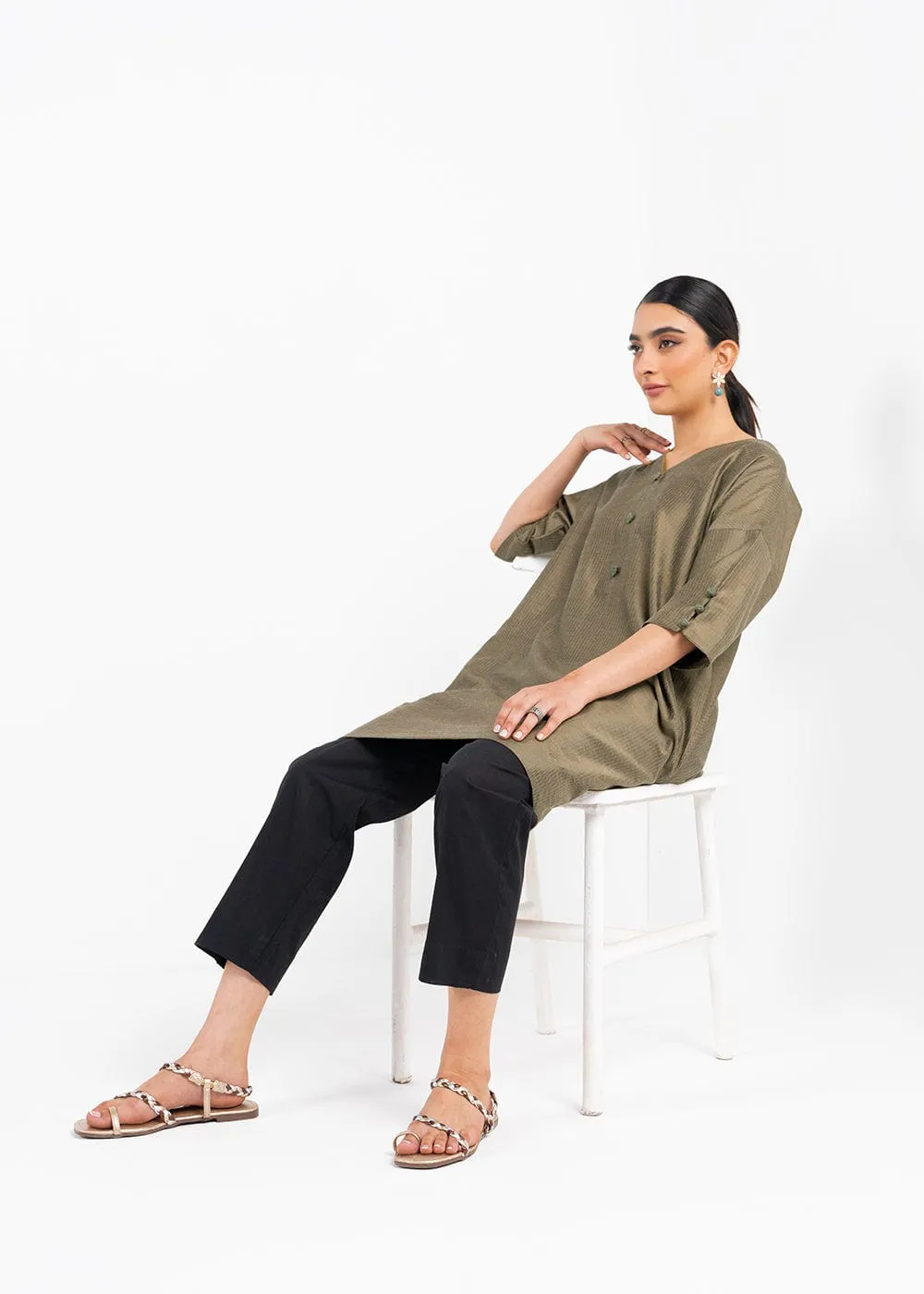 Dyed Zari Kurti
