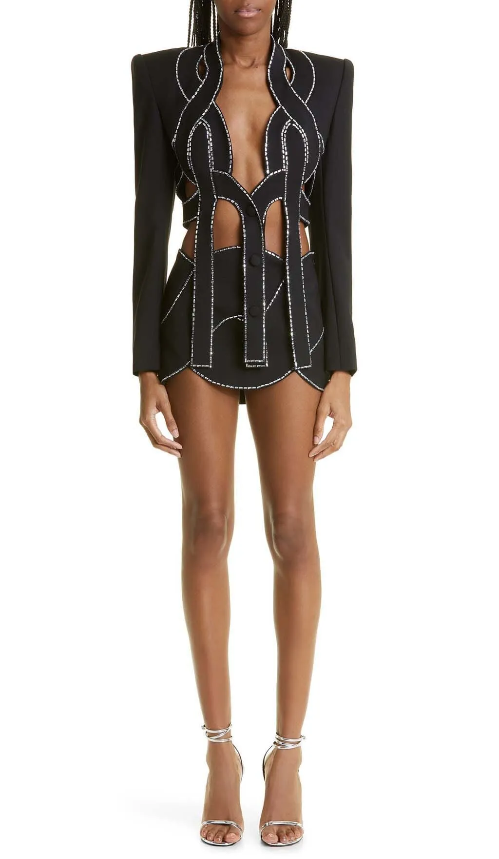 EMBELLISHED ROPE TWO PIECES IN BLACK