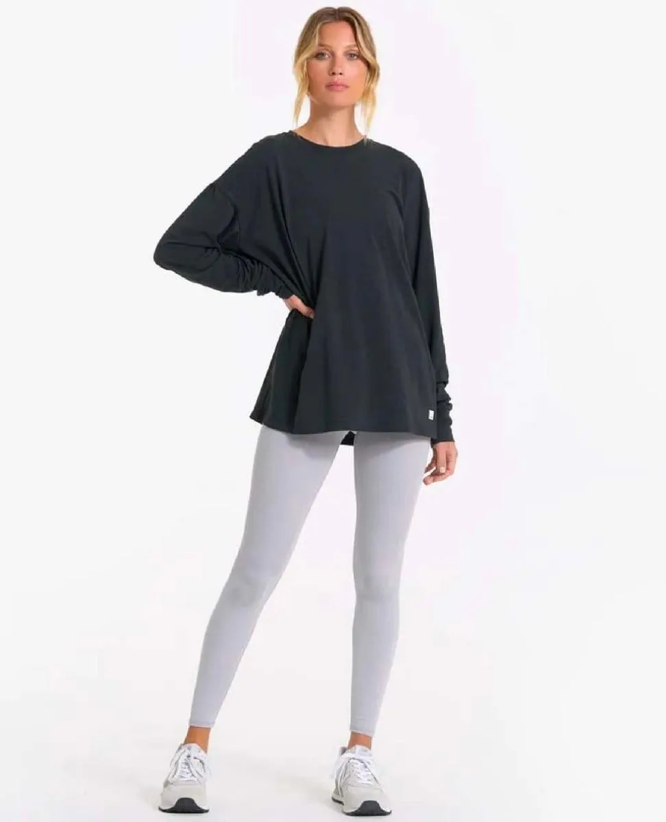 Feather Tee Long Sleeve Washed Black