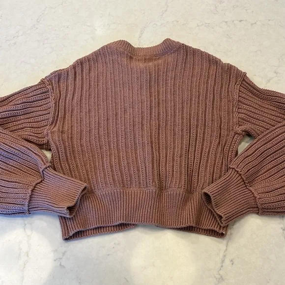 Free People All Yours Cardi Mocha Cardigan Sweater Size Medium