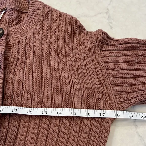 Free People All Yours Cardi Mocha Cardigan Sweater Size Medium