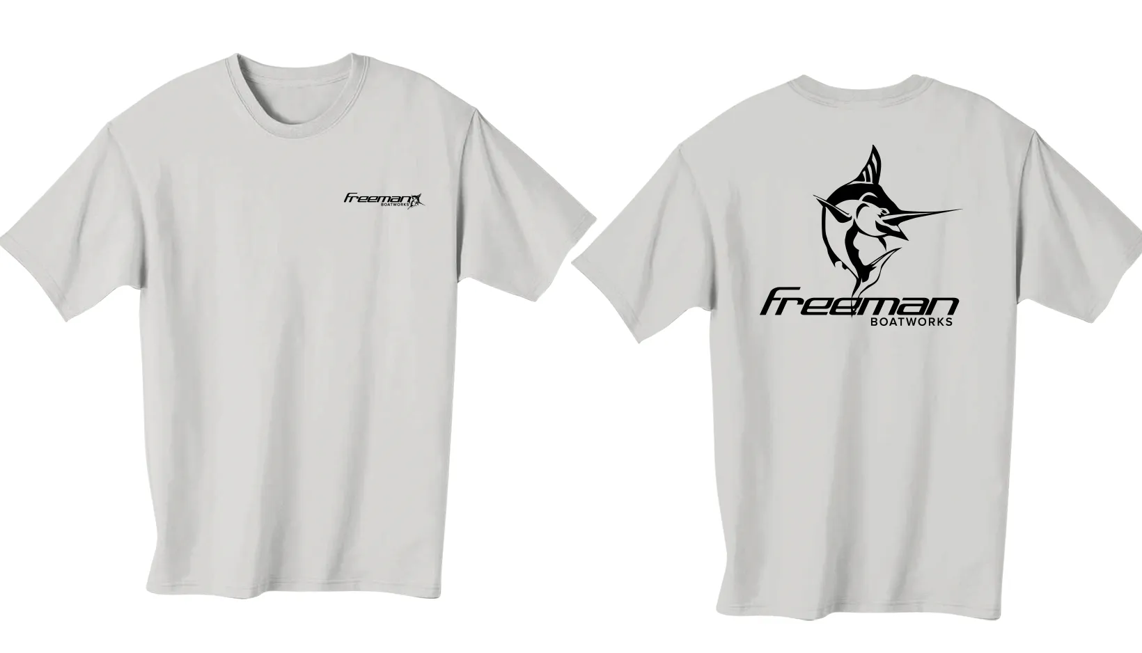 Freeman Boatworks Short Sleeve Grey shirt with Black logo