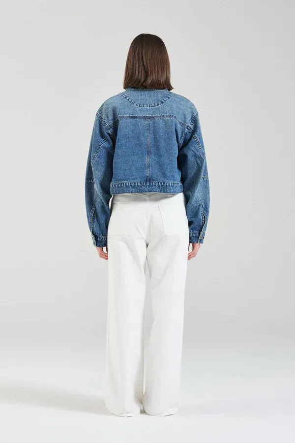 Friends With Frank The Laura Jacket in Blue Denim