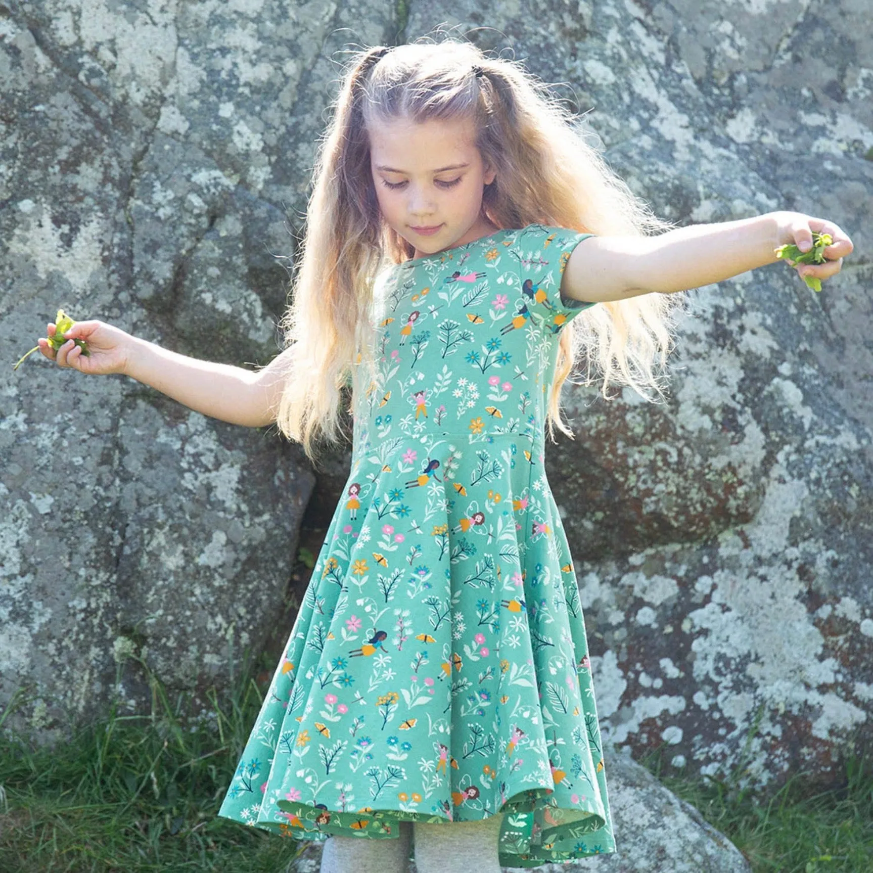 Frugi Spring Skater Dress Forest Fairies