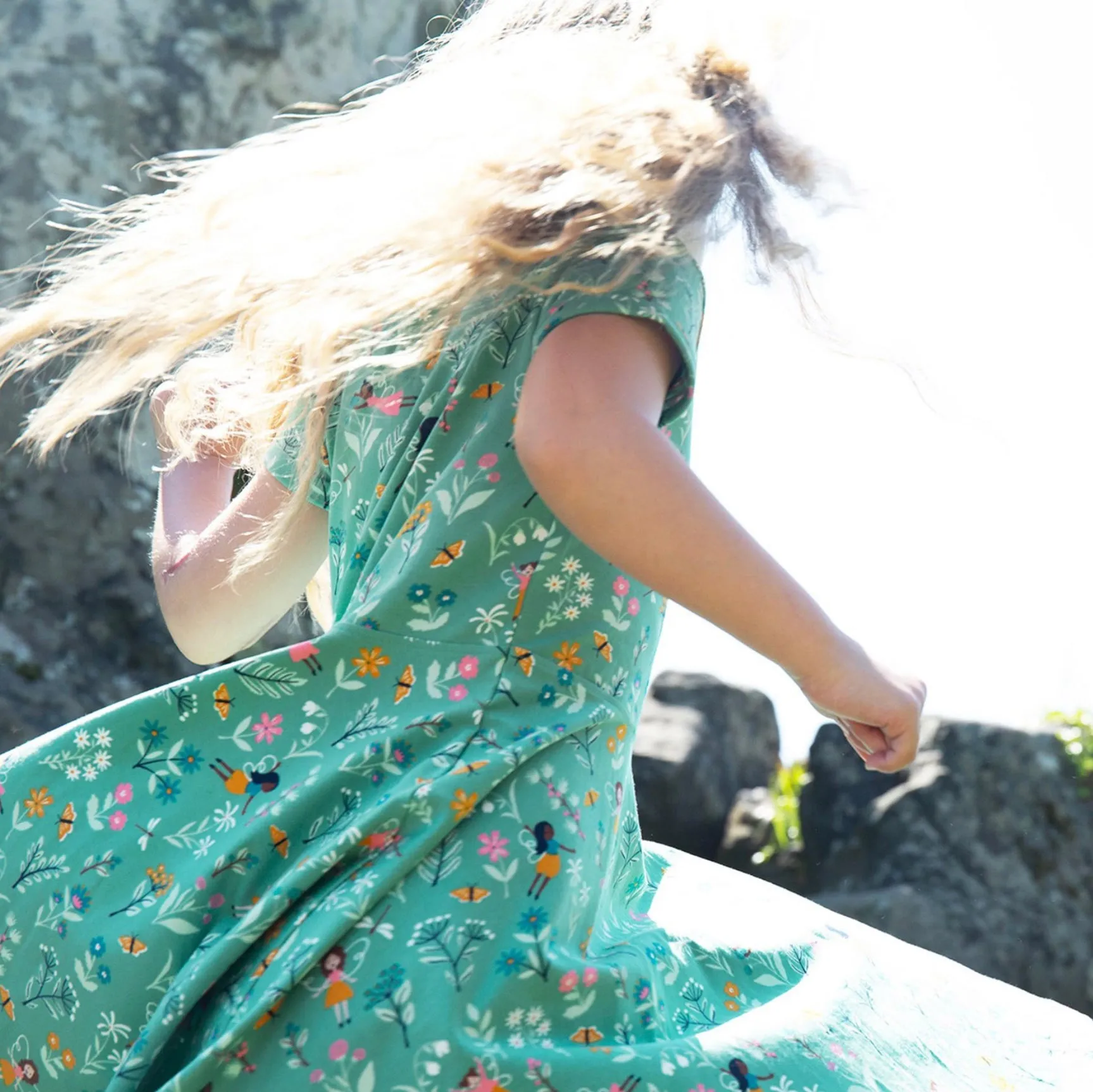 Frugi Spring Skater Dress Forest Fairies