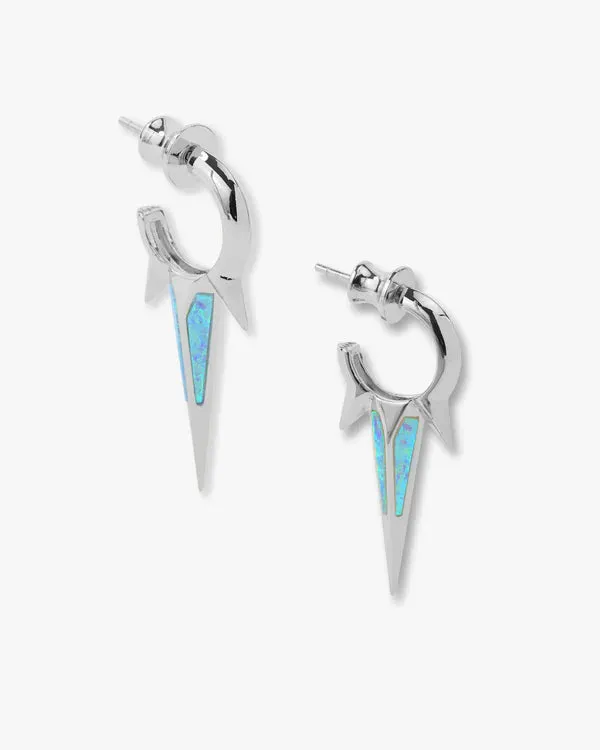 Gabriella Blue Opal Triple Spike Earrings