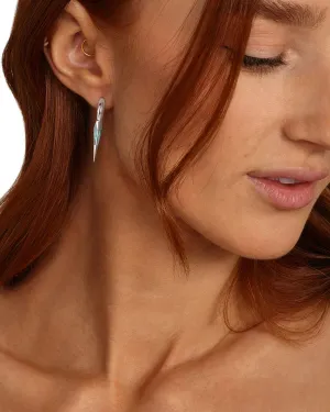 Gabriella Blue Opal Triple Spike Earrings