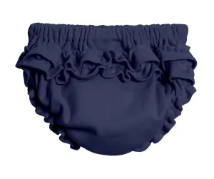 Girls Soft Cotton Ruffle Diaper Cover | Navy