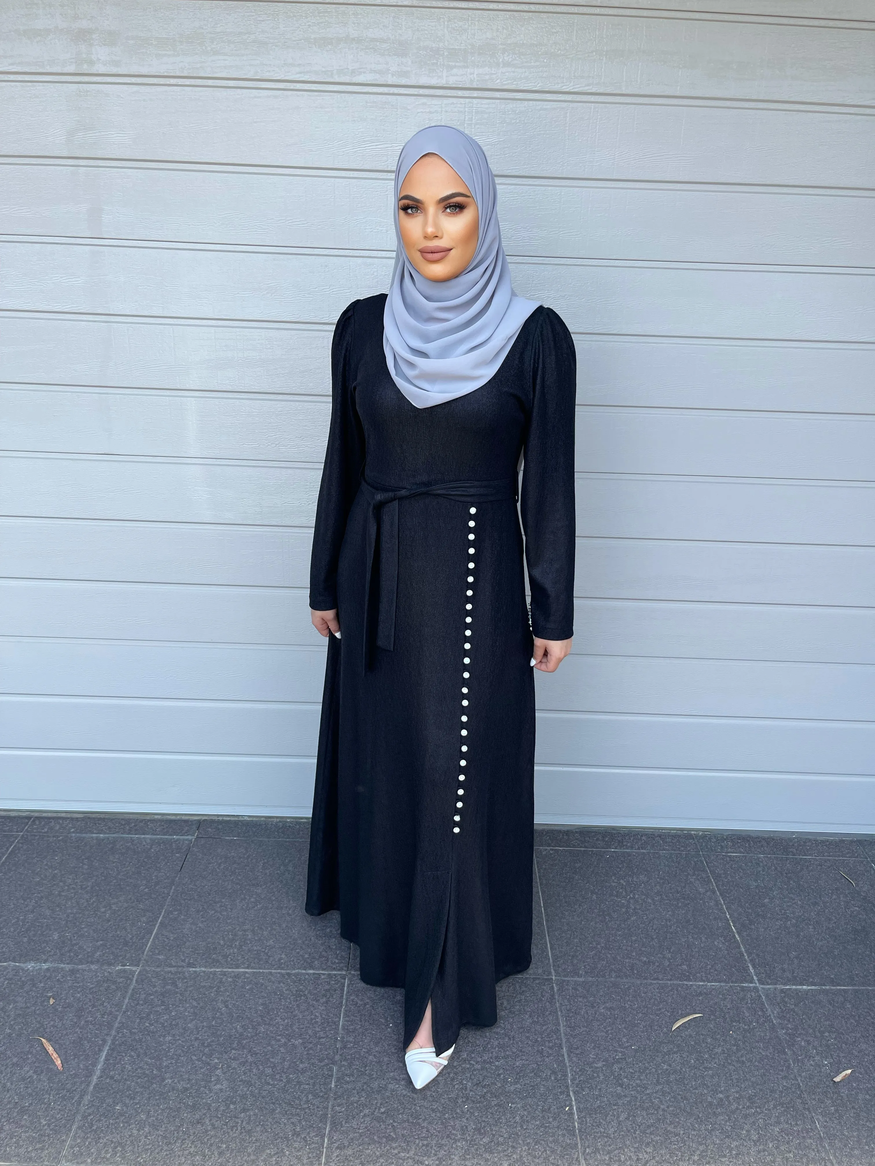 Glam Pearl Dress - Black