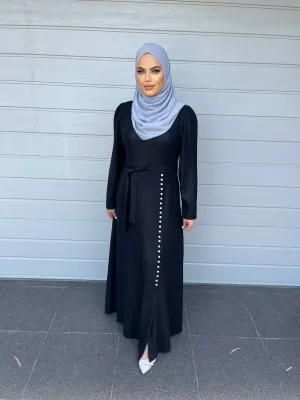 Glam Pearl Dress - Black