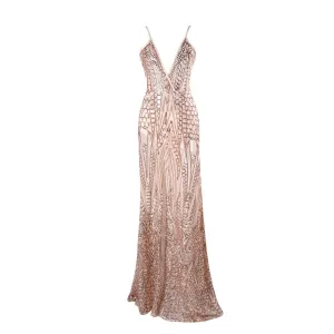 Gold Sequin Evening Gown