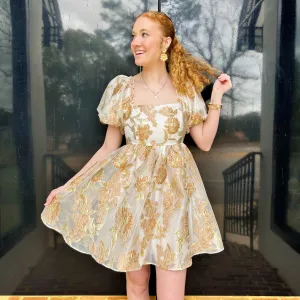 Golden Hour Blooms Mini Dress~Final Sale