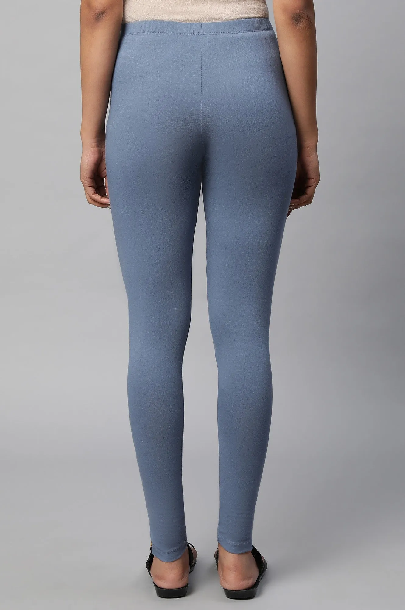 Grey Cotton Lycra Tights
