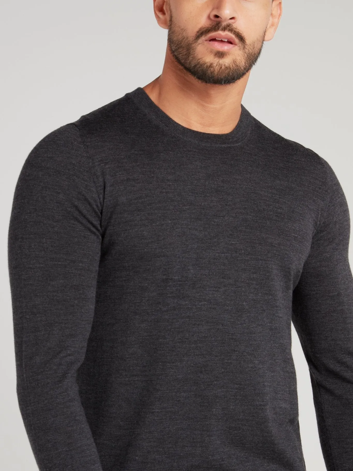 Grey Rear Stripe Sweater