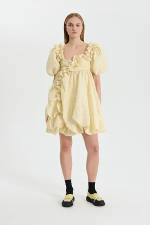 GWEN | DRESS FLURRY MATELASS… SOFT YELLOW