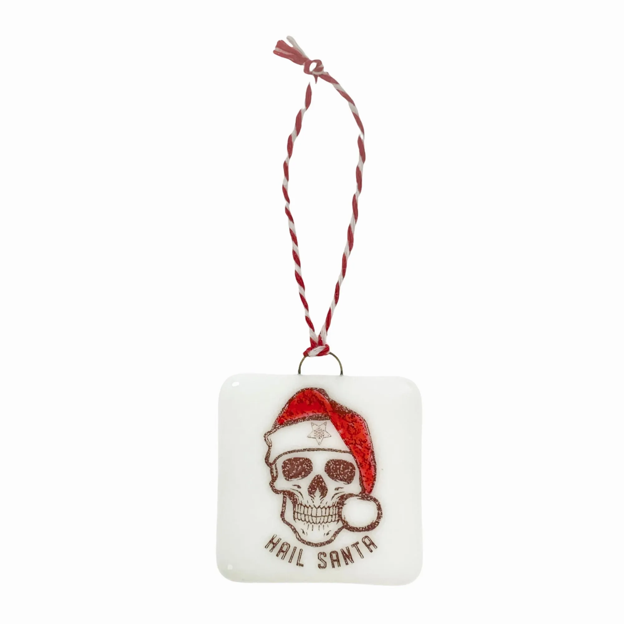 Hail Santa Skull Ornament