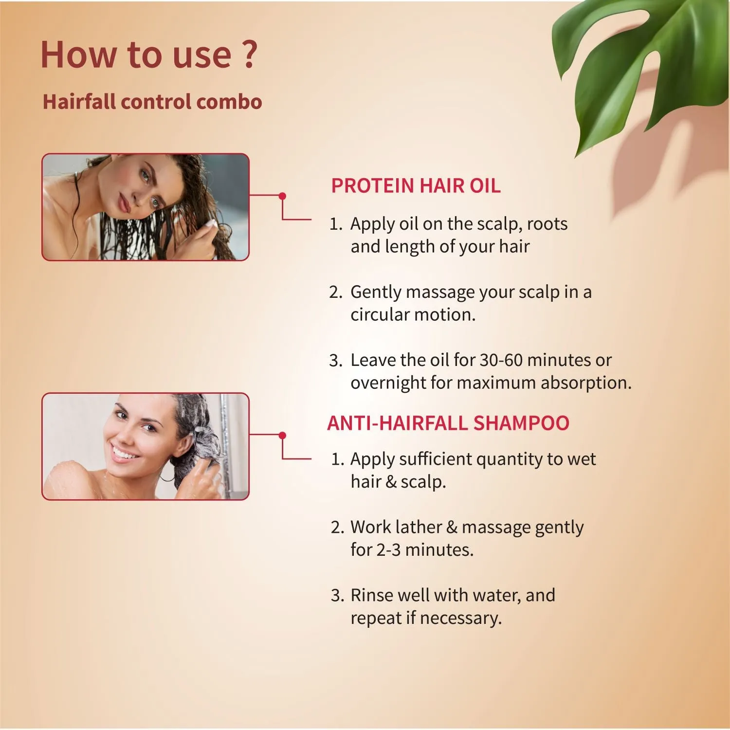 Hair Fall Control Combo | Protein Hair Oil 100ml & Anti hair fall Shampoo 200ml