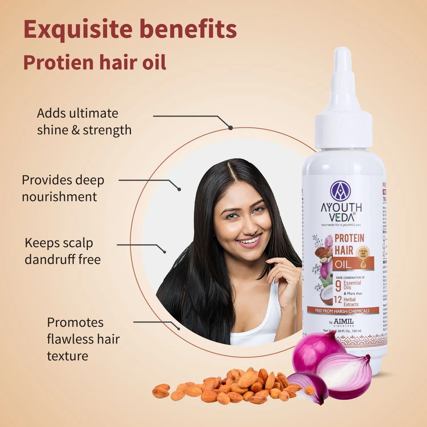 Hair Fall Control Combo | Protein Hair Oil 100ml & Anti hair fall Shampoo 200ml