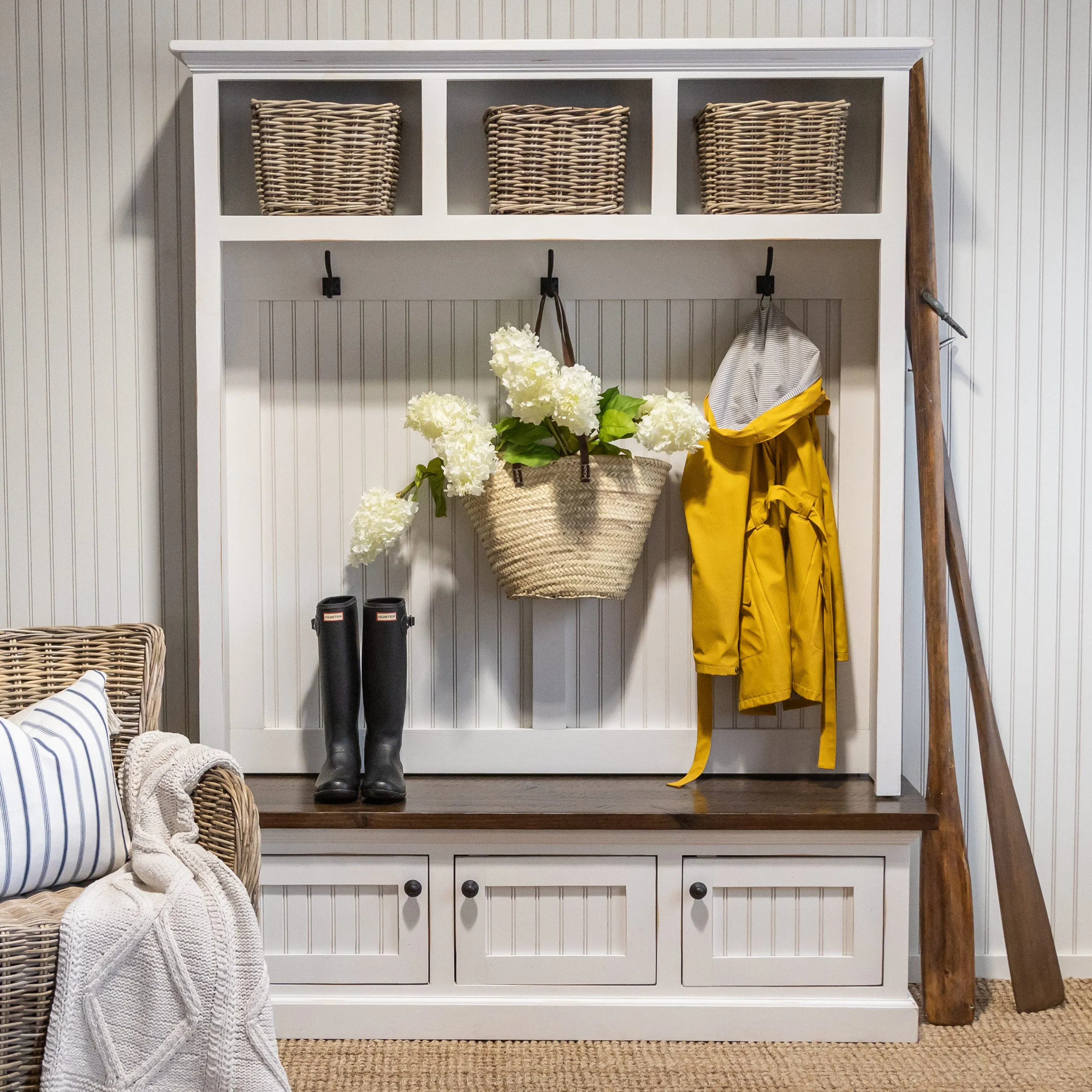 Hall Storage Cabinet - 2 Piece