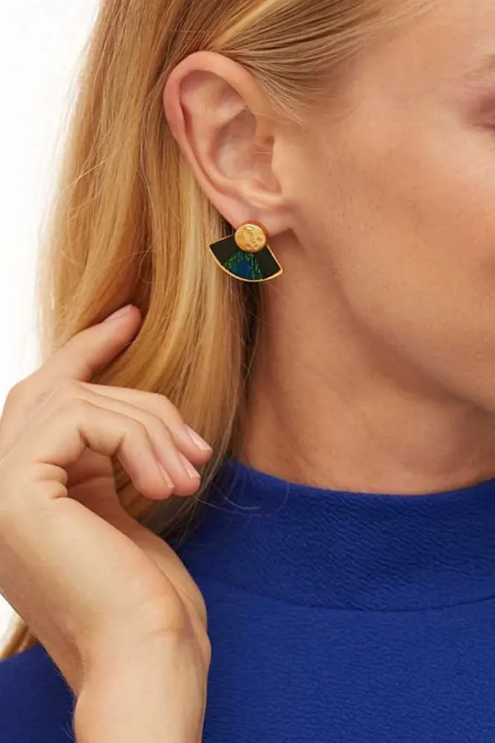 HERME FEATHER EARRINGS