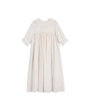 High Waisted Scalloped Collar Robe