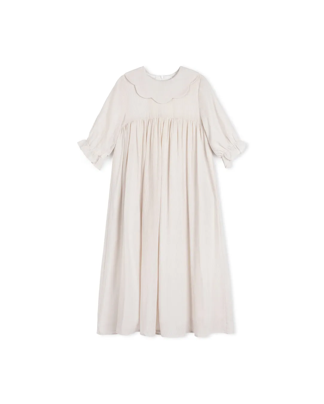 High Waisted Scalloped Collar Robe