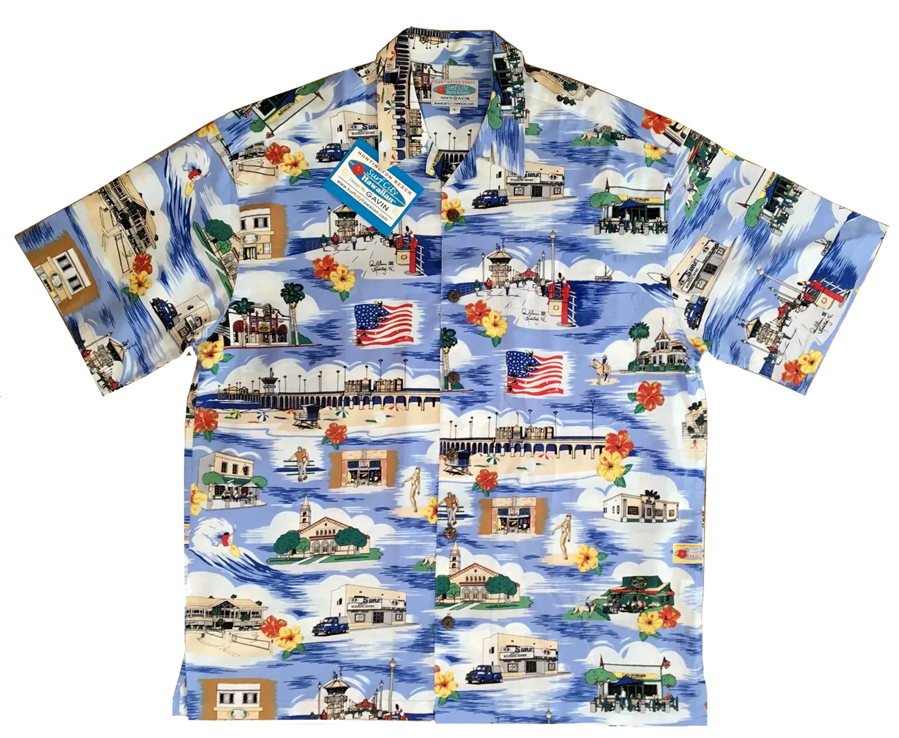 Huntington Beach Surf City Hawaiian™ Shirts for Men