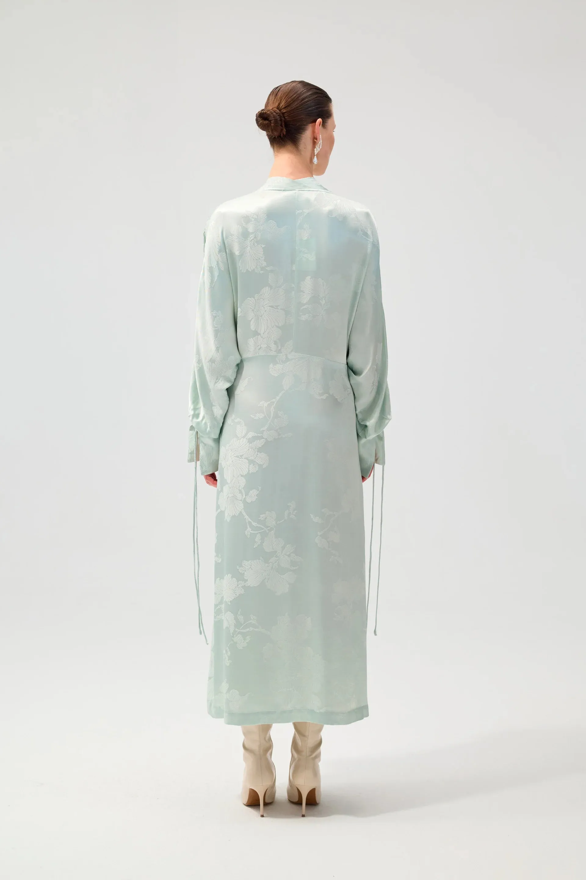 IBI | Kimono Dress - Aqua Jacquard